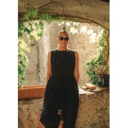 Jumpsuit 04, black linen