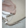 Pochette ordinateur en velours beige