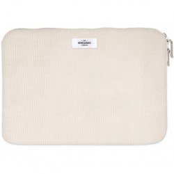 Pochette ordinateur en velours beige