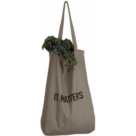 Sac en toile 'It matters" en coton beige