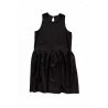 Pleated dress, sleeveless, black flannel