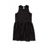 Pleated dress, sleeveless, black flannel