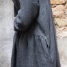 Robe-chemise, lin épais gris