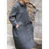 Shirt-dress, grey heavy linen