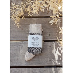 Wool Jacquard socks, light grey