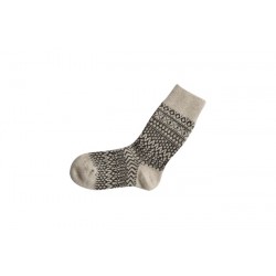 Wool Jacquard socks, light grey