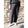 High waist trousers, black denim