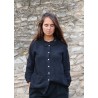 Chemise Claudine, lin noir