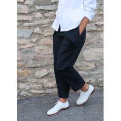 Pantalon à plis, jean noir