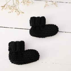 Baby slippers n°1, black