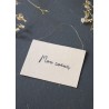 Embroided words "Mon coeur"