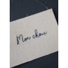 Embroided words "Mon chou"