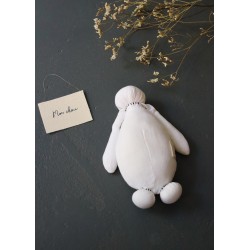 Peluche-bouillotte oie blanche