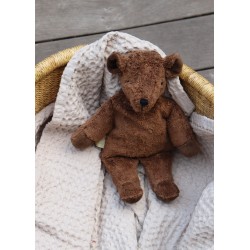 Dark brown bear Plush-warming pillow