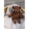 Dark brown bear Plush-warming pillow