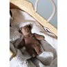 Dark brown bear Plush-warming pillow