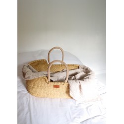 Moses basket,natural handle