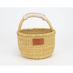 Small bolga basket,natural handle