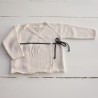 Enzo knit cross sweater, cream