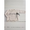 Enzo knit cross sweater, cream