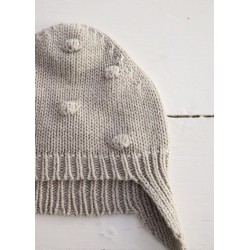 Cotton knit hat Issur, stone