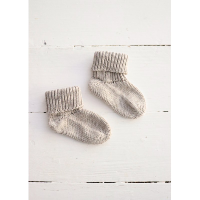 Cotton knit socks Juno, stone