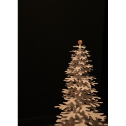 Fir tree - Paper 3D decoration kit, metalic powder