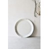 Assiette simple blanc et or