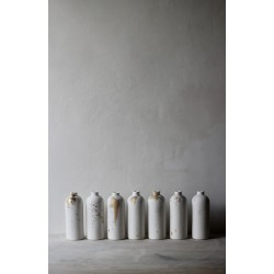 Vase simple blanc et or