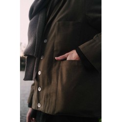 Jacket 07, Olive cotton canvas