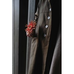 Coat 06, Olive cotton canvas