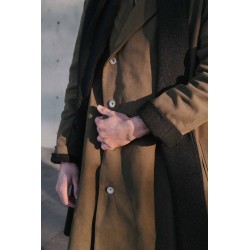 Coat 04, Olive cotton canvas