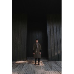 Coat 08, Olive cotton canvas