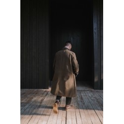 Coat 08, Olive cotton canvas