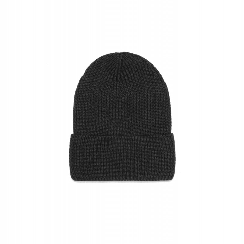 Beanie in merino wool, graphite