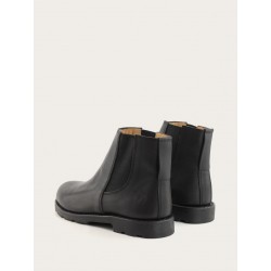 Boots, cuir lisse noir