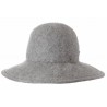 The Cloche"Naja Gigi", light grey wool