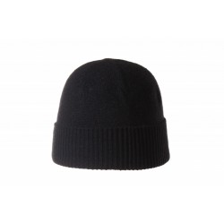 The fold up beanie, black cashmere