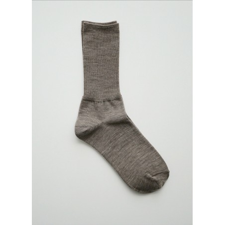 Merino wool ribbed socks, oatmeal