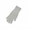 Fingerless gloves, light grey