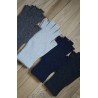 Fingerless gloves, light grey