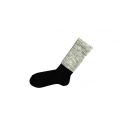 Chaussettes bicolores en mohair, gris