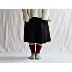 Chaussettes bicolores en mohair, bordeaux