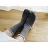 Chaussettes en soie et coton, moka