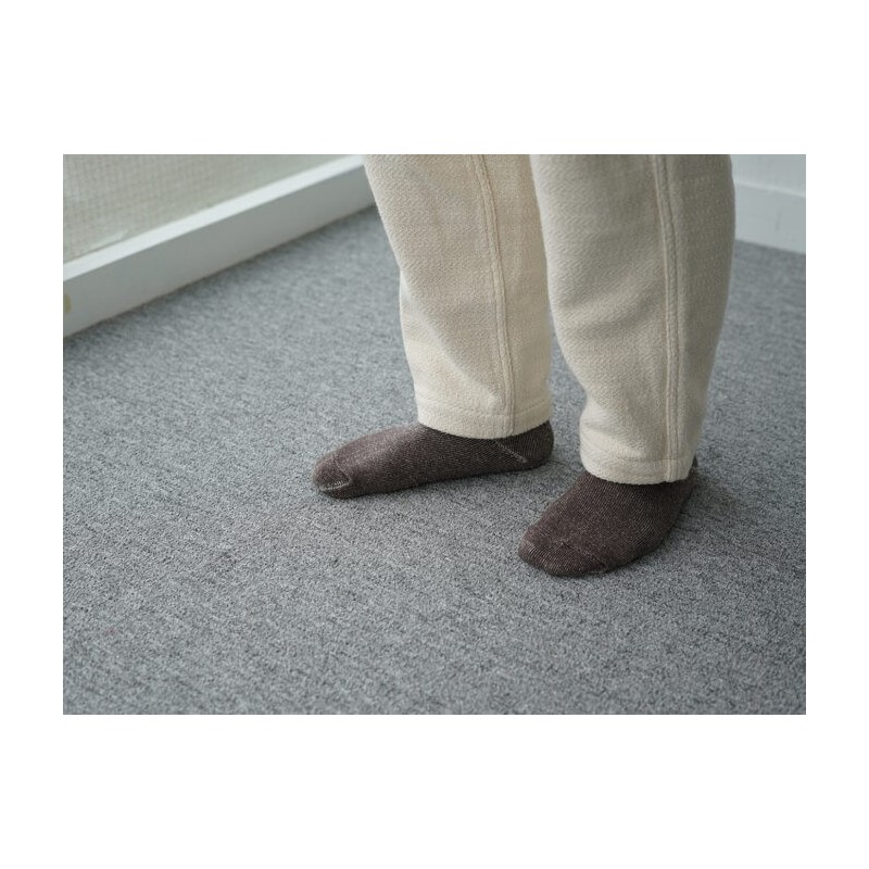 Silk cotton lounge socks, mocha brown