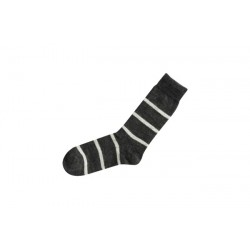 Chaussettes rayée en mohair, gris sombre