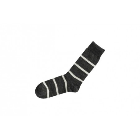 Striped mohair socks, charcoal