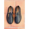 Sandales Alain, cuir noir