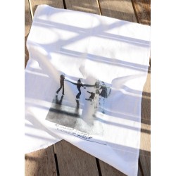 Dish towel "Ice skaters" white