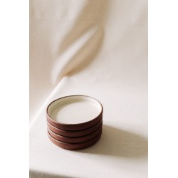 Small brown ceramic plate